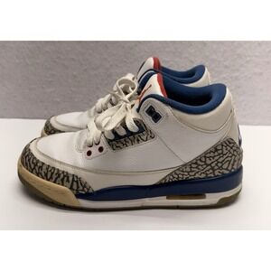 Nike Air Jordan 3 Retro OG True Blue Size 5Y, Womens 6.5 (854261-106) GS 2016